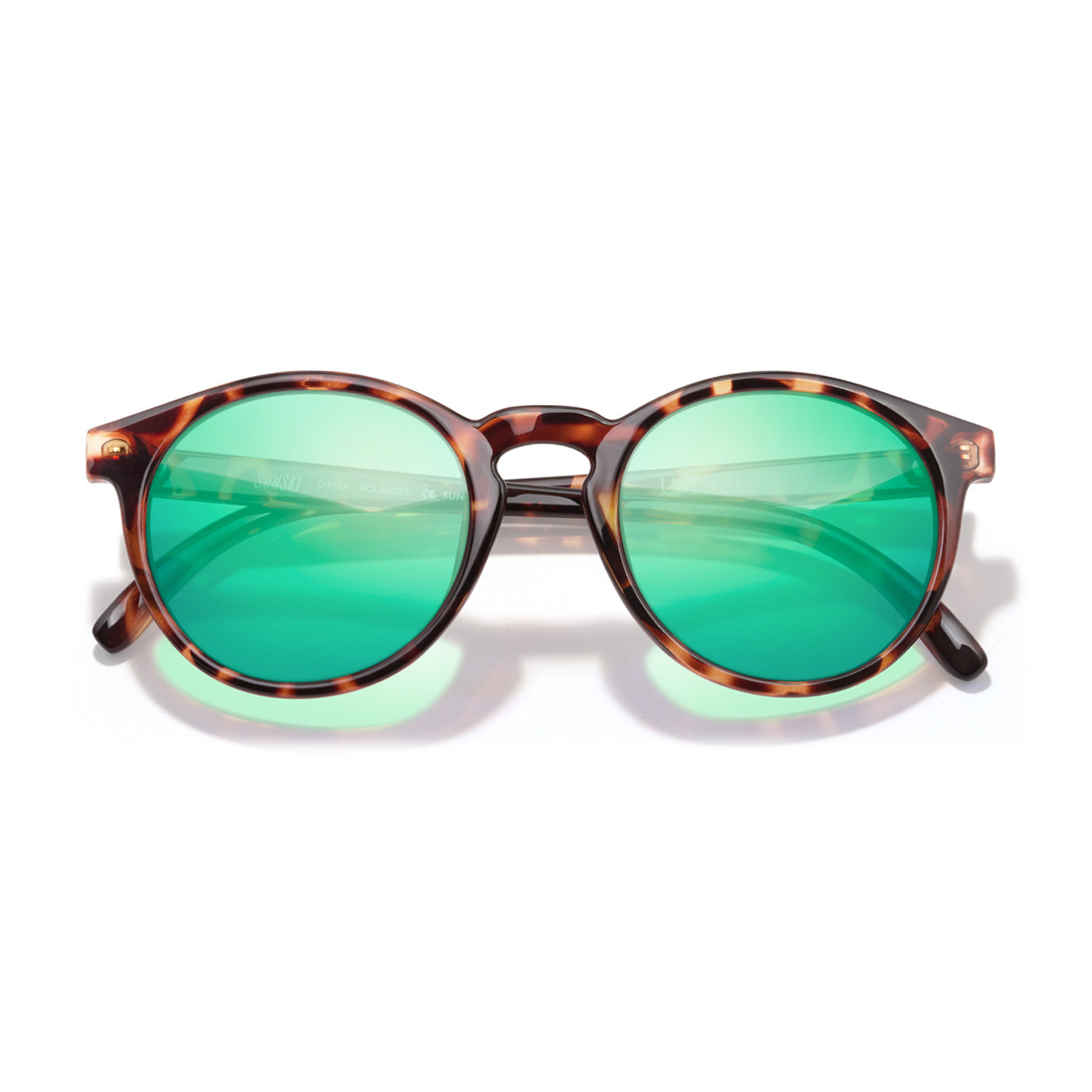 Dipsea Tortoise with aqua lenses sunglasses by Sunski