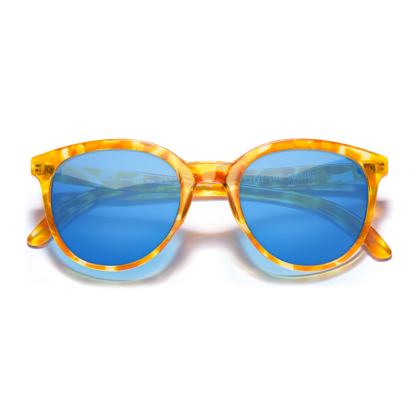 Makani Blonde Tortoise Blue lenses sunglasses by Sunski
