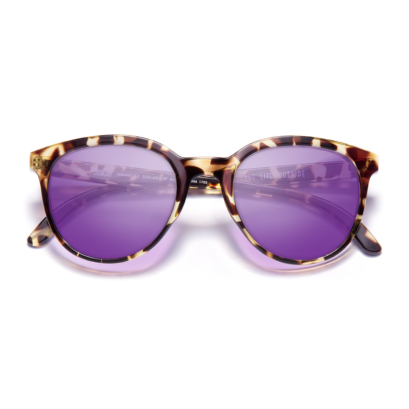 Makani Tortoise with Purple lenses sunglasses by Sunski