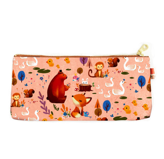 Forest animals zipper pencil pouch, by Little Red House