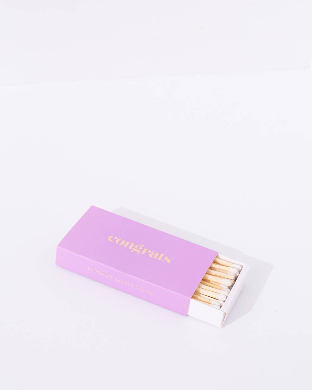 XL Statement matches by Brooklyn Candle Studio - Congrats in Pastel Pink