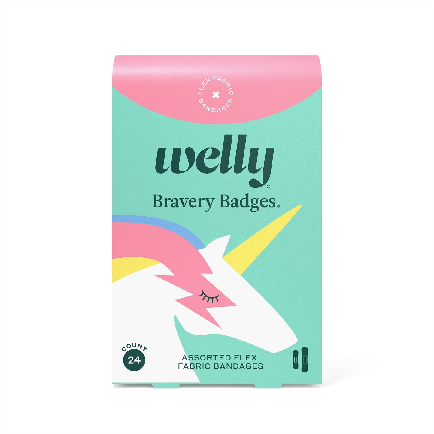 Unicorn Bravery Badges bandage 24 pack by Welly