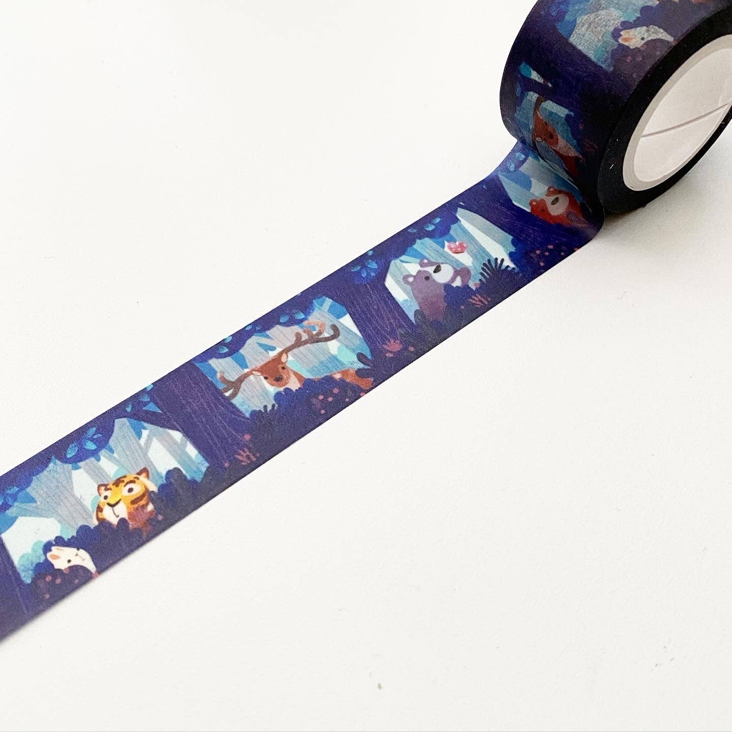 Forest animals wide washi tape  by Little Red House