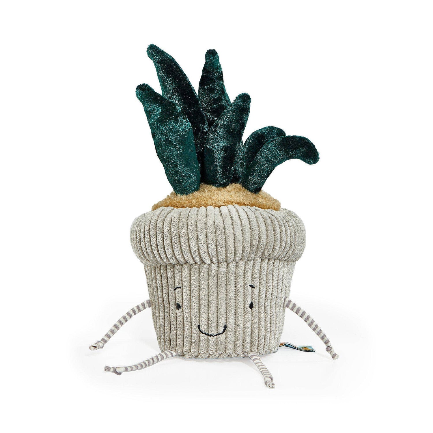 Snake Plant stuffed animal plush with gray pot by Bunnies by the Bay