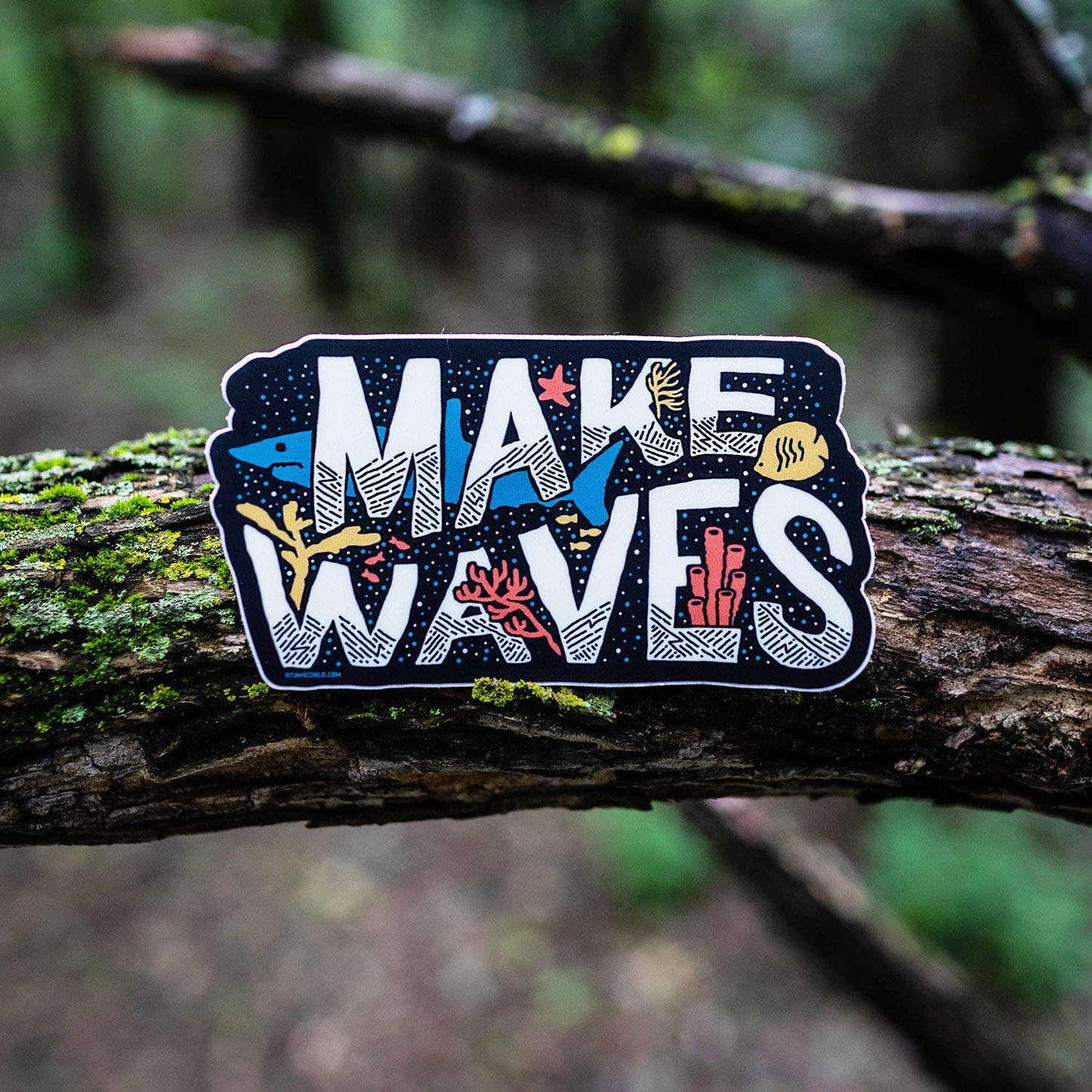 Make Waves shark sticker by Atomic Child