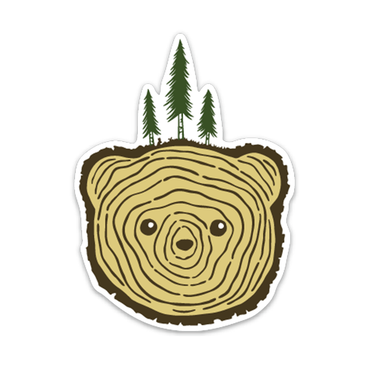 Tree Rings Bear pines sticker by Keep Nature Wild