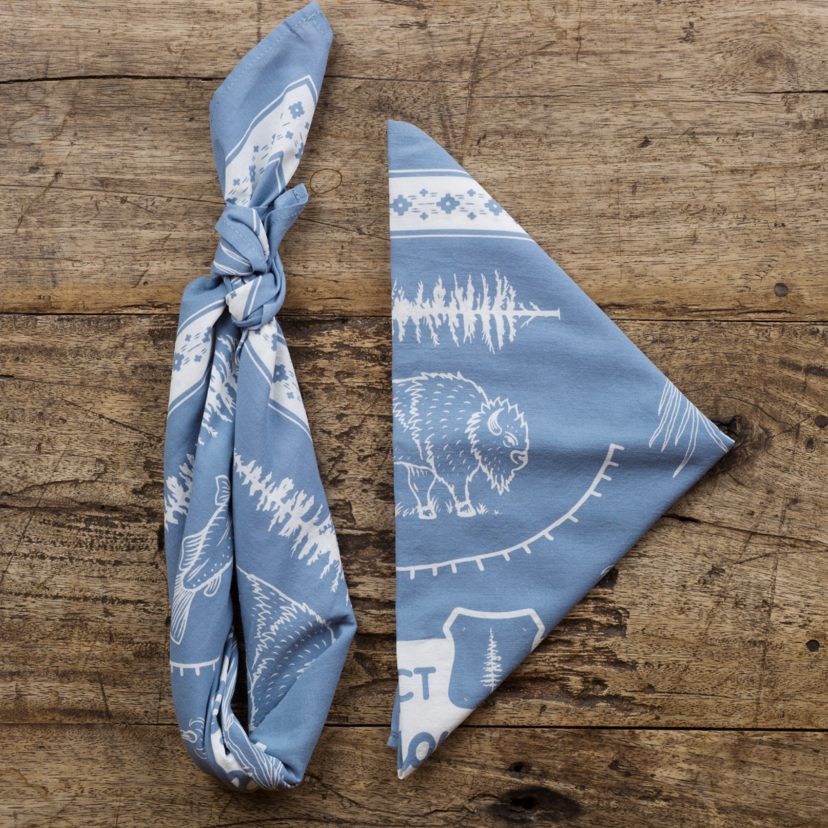 Service bandana in blue by Good + Well Supply Co
