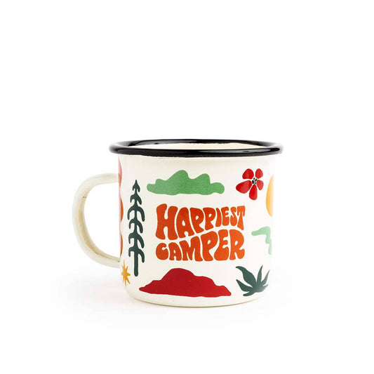 Happiest Camper enamel mug by Trek Light Gear