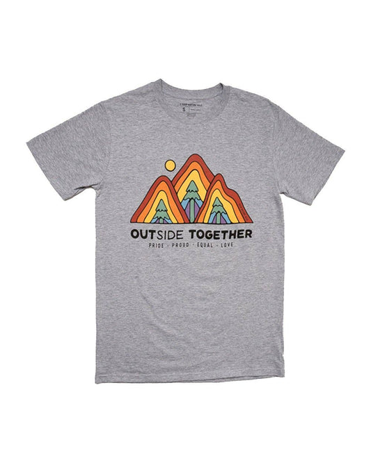 Outside Together gray with rainbow unisex shirt by Keep Nature Wild