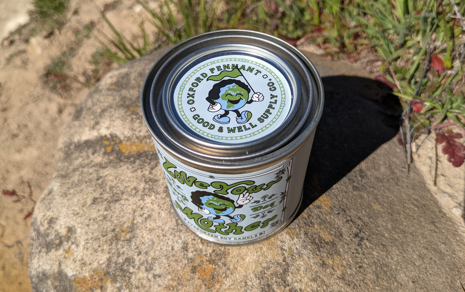 Top of Love Your Mother candle by Good + Well Supply Co